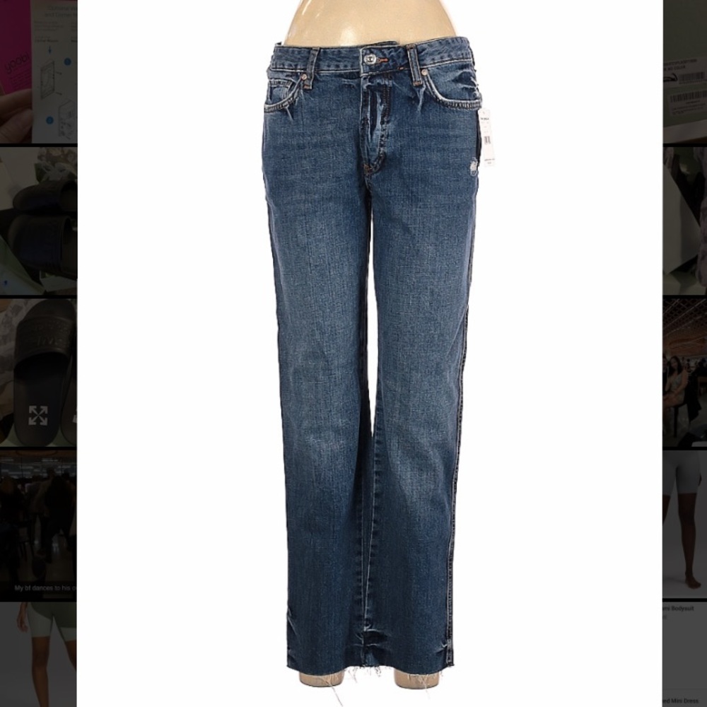 Free people straight leg jeans size 27